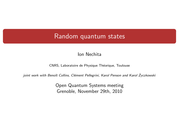 random quantum states