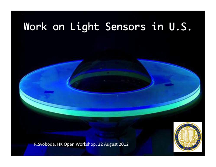 work work on on light light sensors sensors in in u s u s