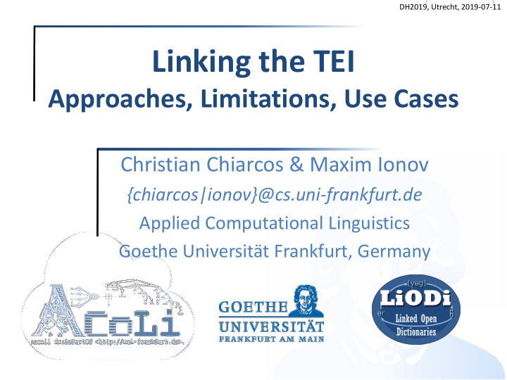linking the tei