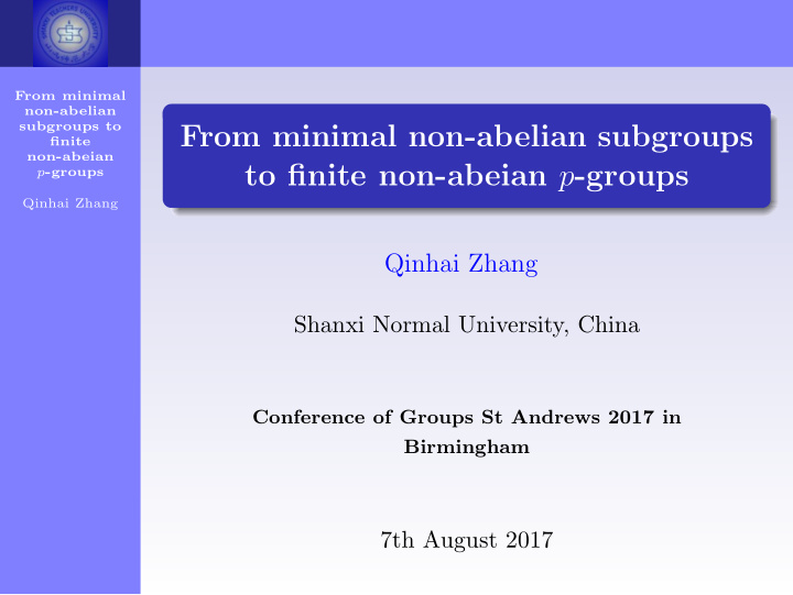 from minimal non abelian subgroups