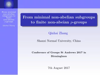 From minimal non-abelian subgroups  finite  non-abeian to finite non-abeian p -groups p -groups