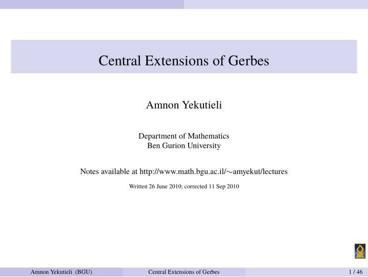 central extensions of gerbes