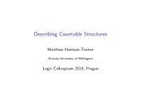 describing countable structures