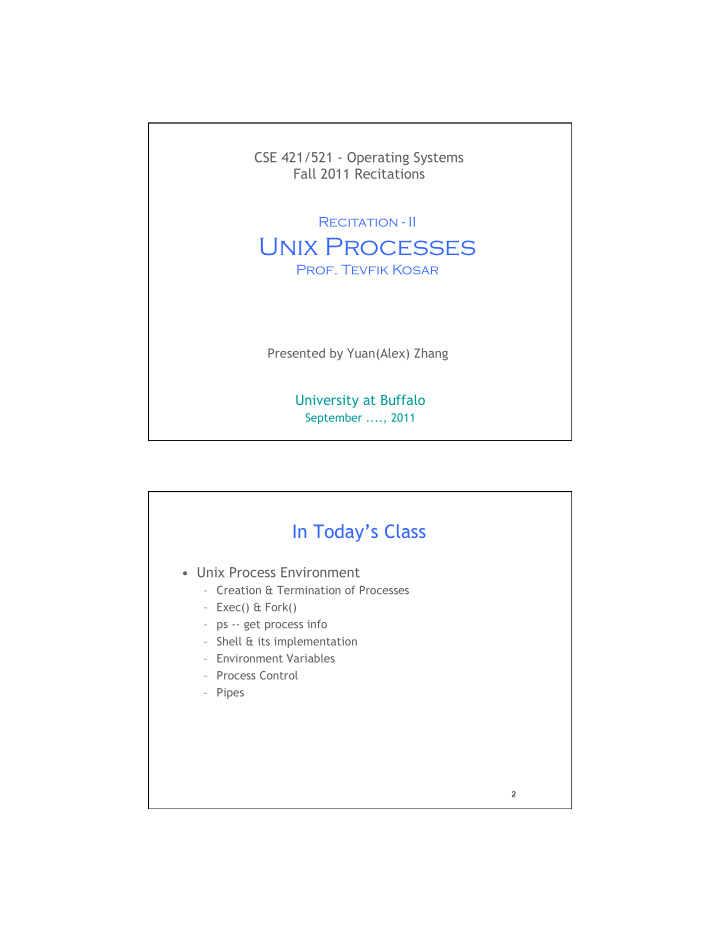 unix processes