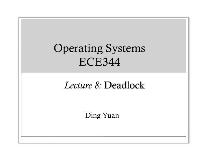 operating systems ece344