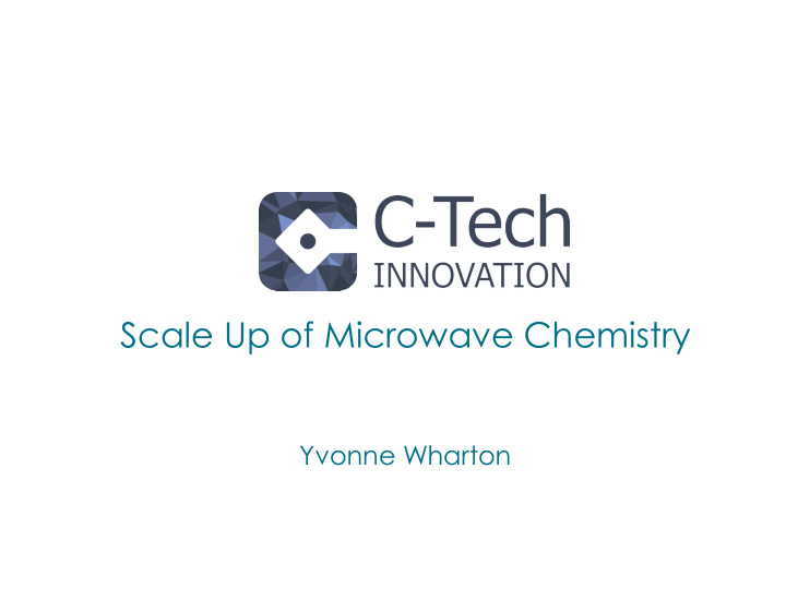 scale up of microwave chemistry