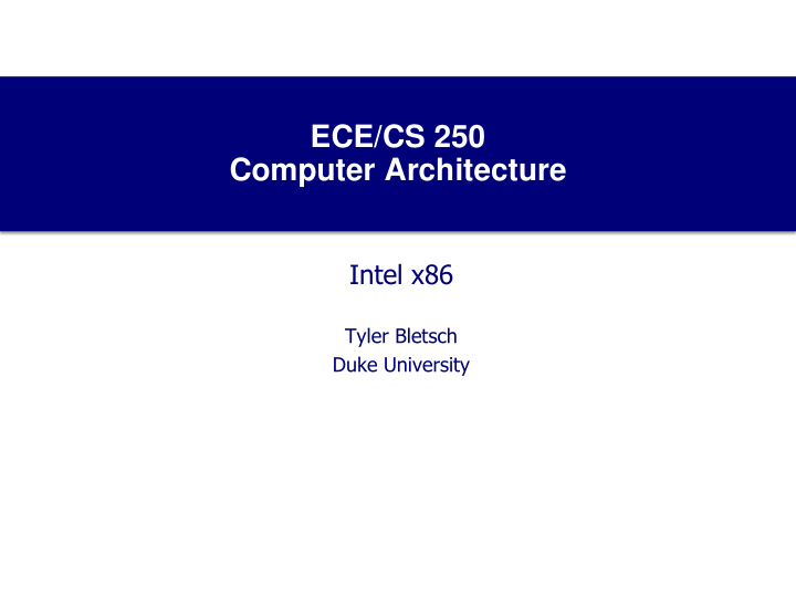 ece cs 250 computer architecture