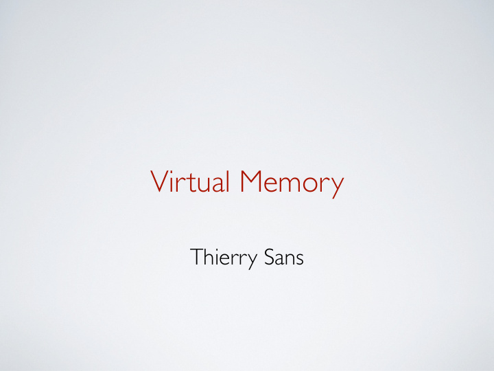 virtual memory