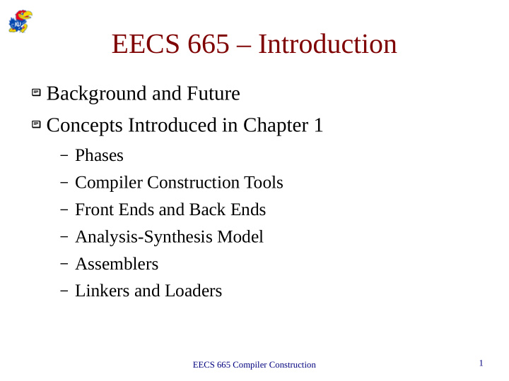 eecs 665 introduction