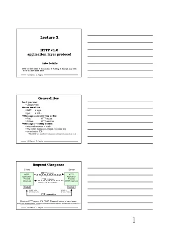 1  Request  Request/  /Response  Response syntax  syntax  Request-Line (mandatory)