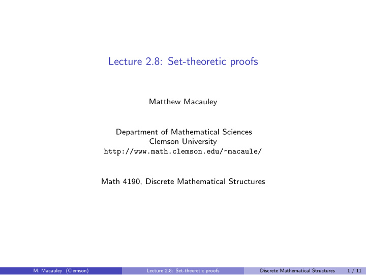 lecture 2 8 set theoretic proofs