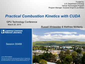 Practical Combustion Kinetics with CUDA  GPU Technology Conference  March 20, 2015  Russell