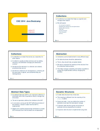 1  Object References  References as Links  Recall that an object reference is a variable that