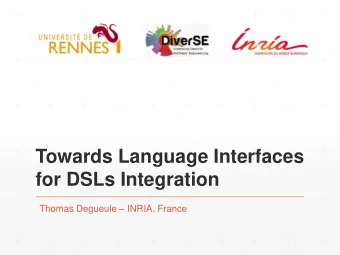for DSLs Integration Thomas Degueule  INRIA, France  Mechanical  Airlines  Structure  Human-