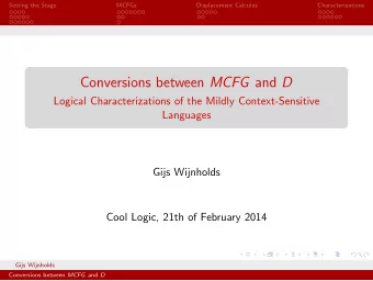 Conversions between MCFG and D  Logical Characterizations of the Mildly Context-Sensitive