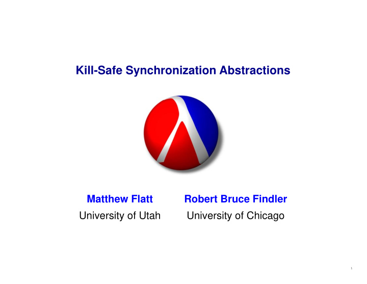 kill safe synchronization abstractions