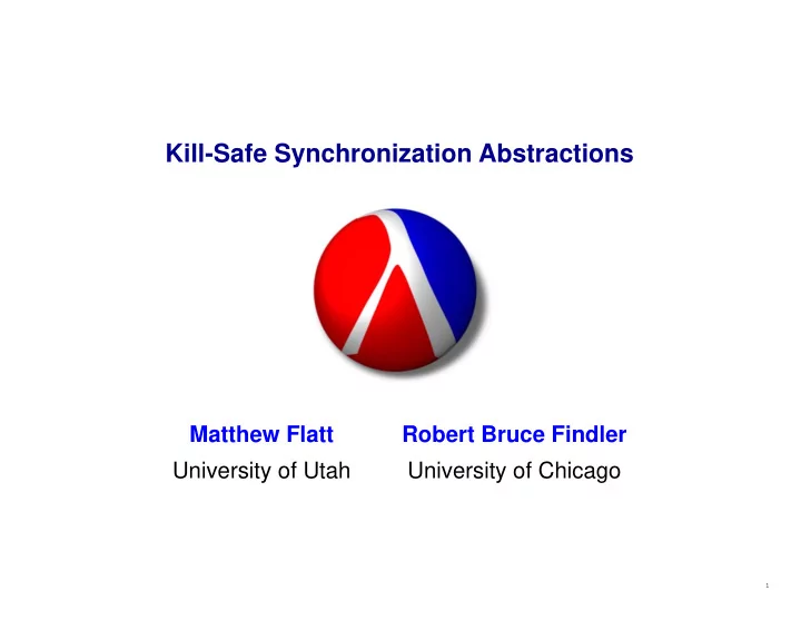 kill safe synchronization abstractions