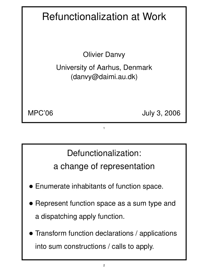 refunctionalization at work