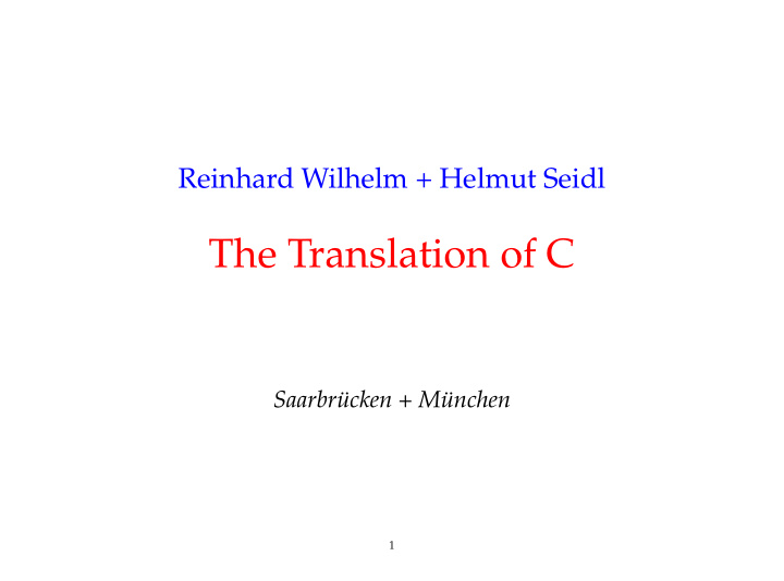 the translation of c