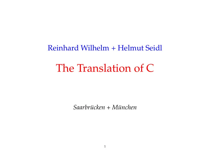 the translation of c