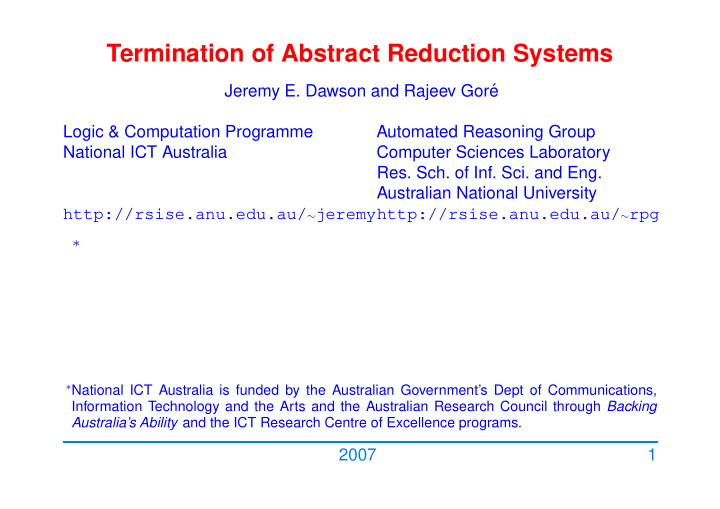 termination of abstract reduction systems