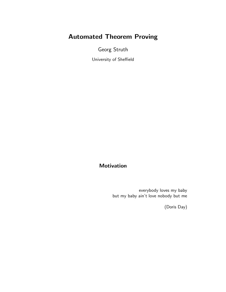 automated theorem proving