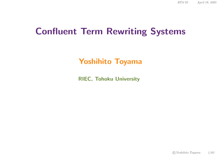 confluent term rewriting systems