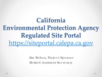 California  Environmental Protection Agency  Regulated Site Portal