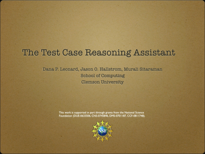 the test case reasoning assistant