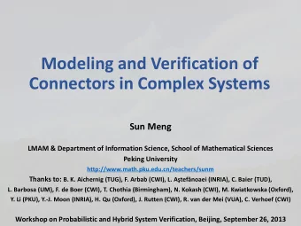 Connectors in Complex Systems  Sun Meng  LMAM &amp; Department of Information Science, School of
