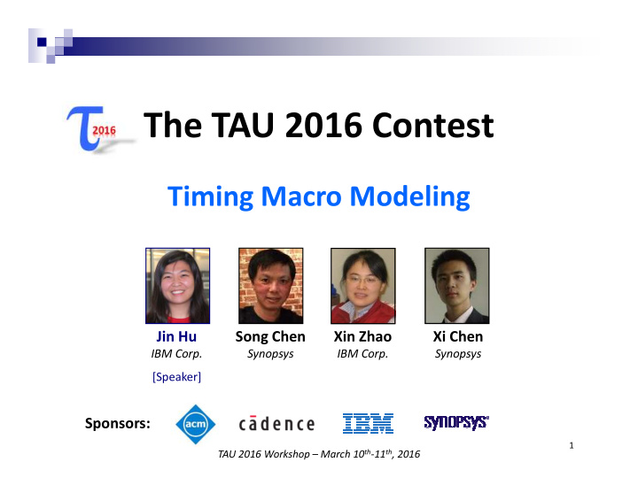the tau 2016 contest