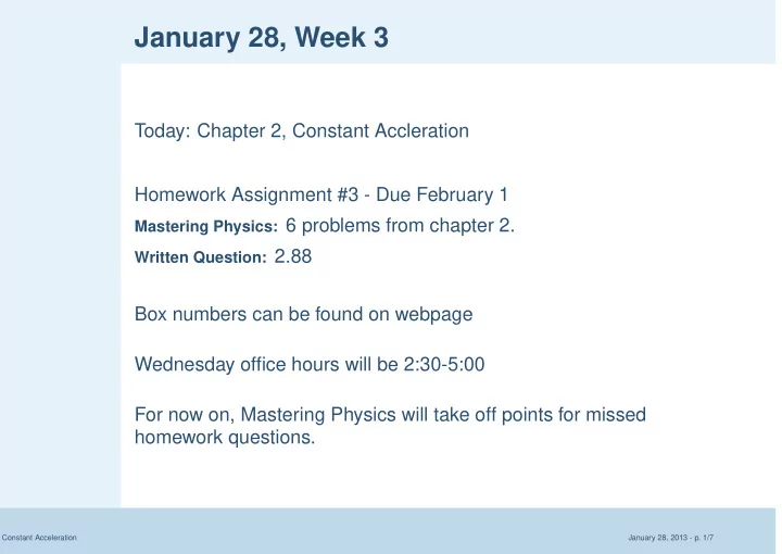 january 28 week 3