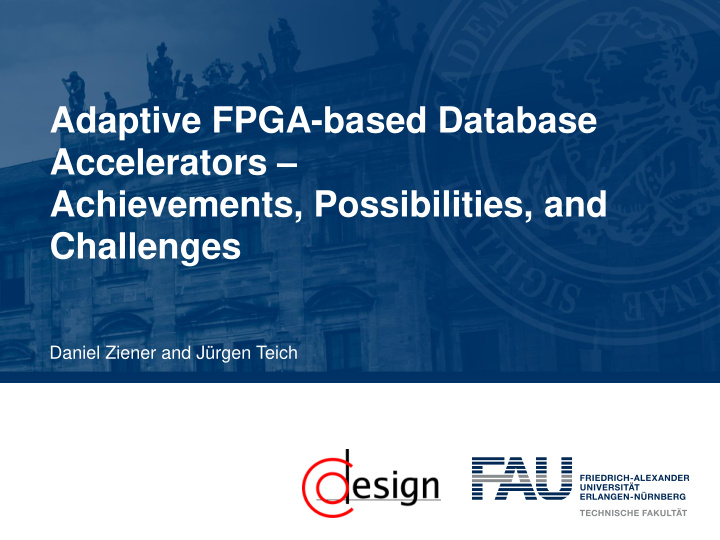 adaptive fpga based database