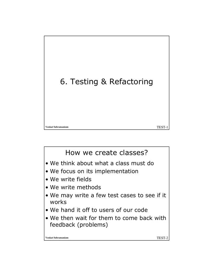 test 1 venkat subramaniam