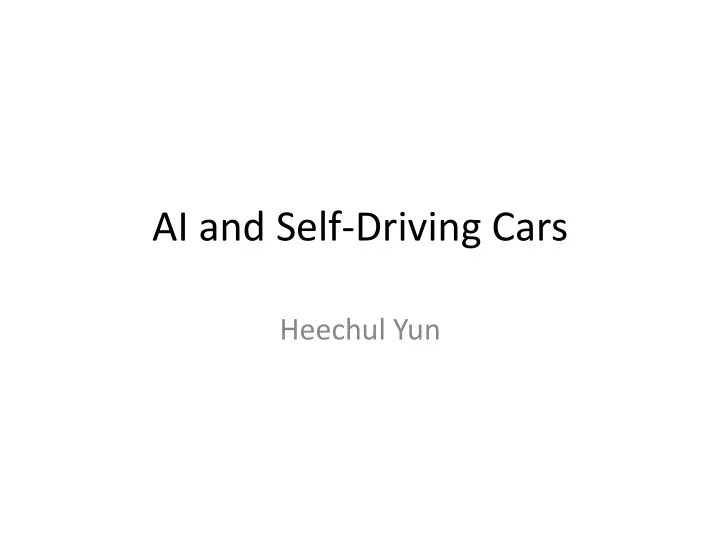 ai and self driving cars
