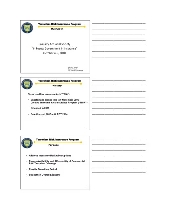 Casualty Actuarial Society  ___________________________________  In Focus: Government in