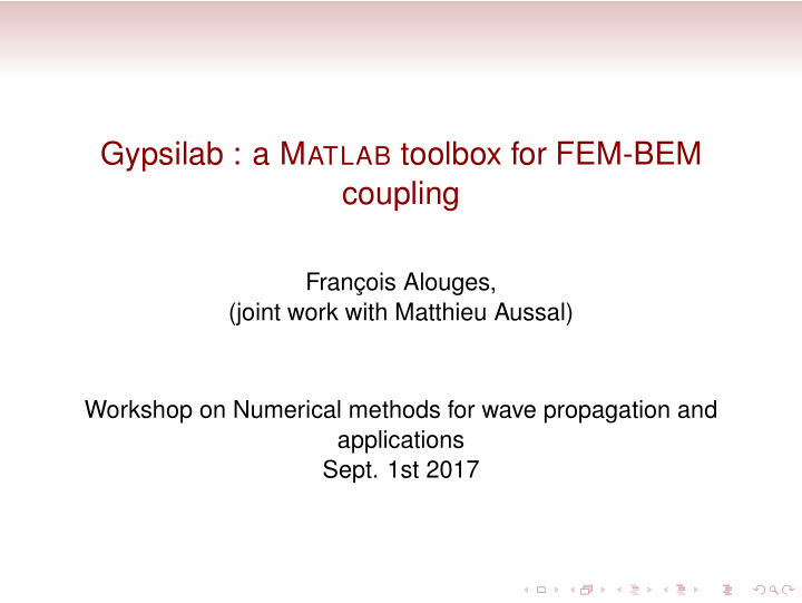 gypsilab a m atlab toolbox for fem bem coupling