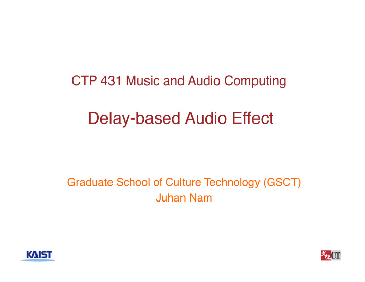 delay based audio effect