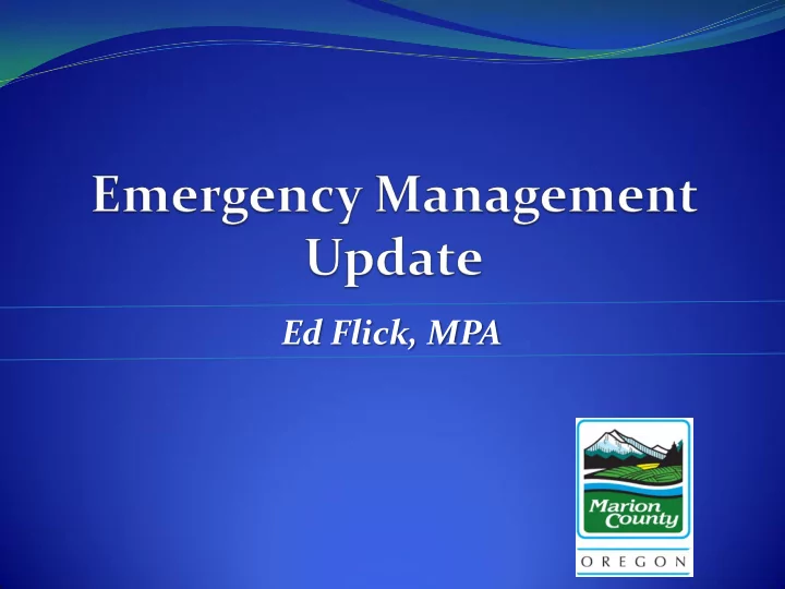ed flick mpa partnerships the whole community
