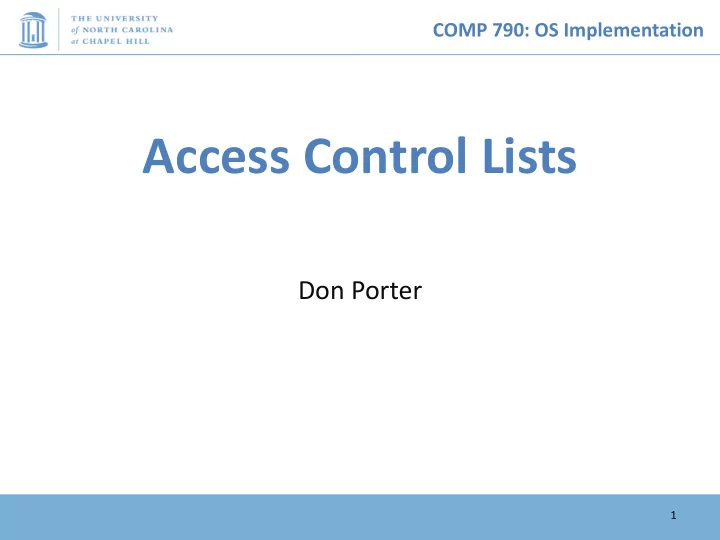 access control lists
