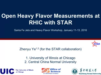 Open Heavy Flavor Measurements at RHIC with STAR Santa Fe Jets and Heavy Flavor Workshop, January