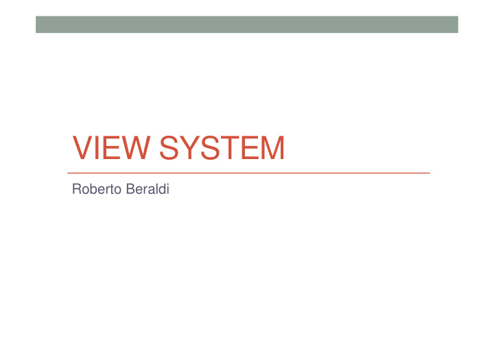 view system
