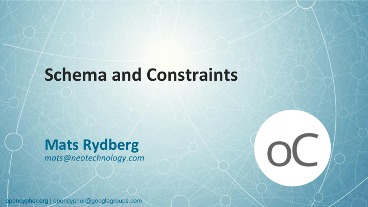 schema and constraints