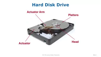Hard Disk Drive  Actuator Arm  Platters  Head  Actuator  CS 140 Lecture Notes: Directories  Slide 1