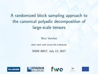 A randomized block sampling approach to  the canonical polyadic decomposition of  large-scale