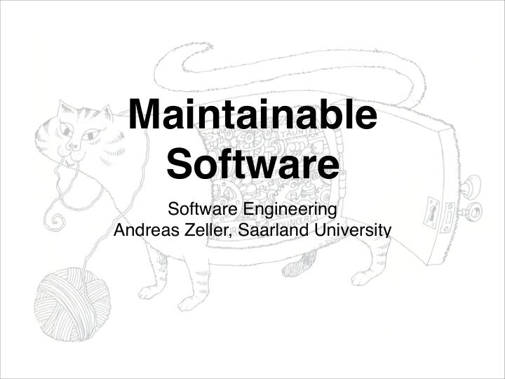 maintainable software