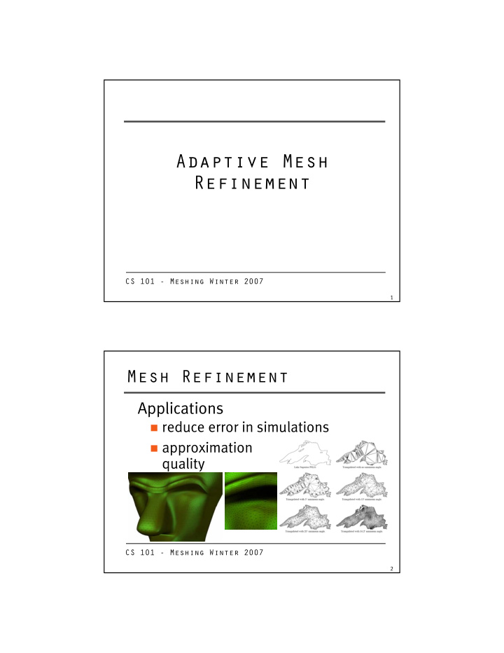 adaptive mesh refinement