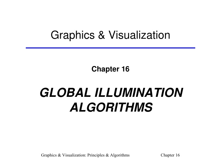 global illumination algorithms