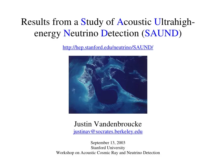 results from a study of acoustic ultrahigh energy