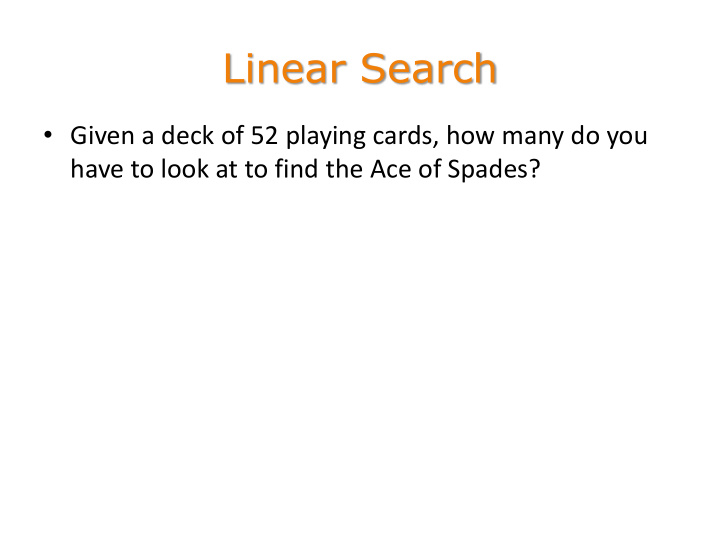 linear search